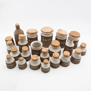 Signe Persson-Melin, Spice jars, 22 pcs, own workshop, 1950s/1960s.