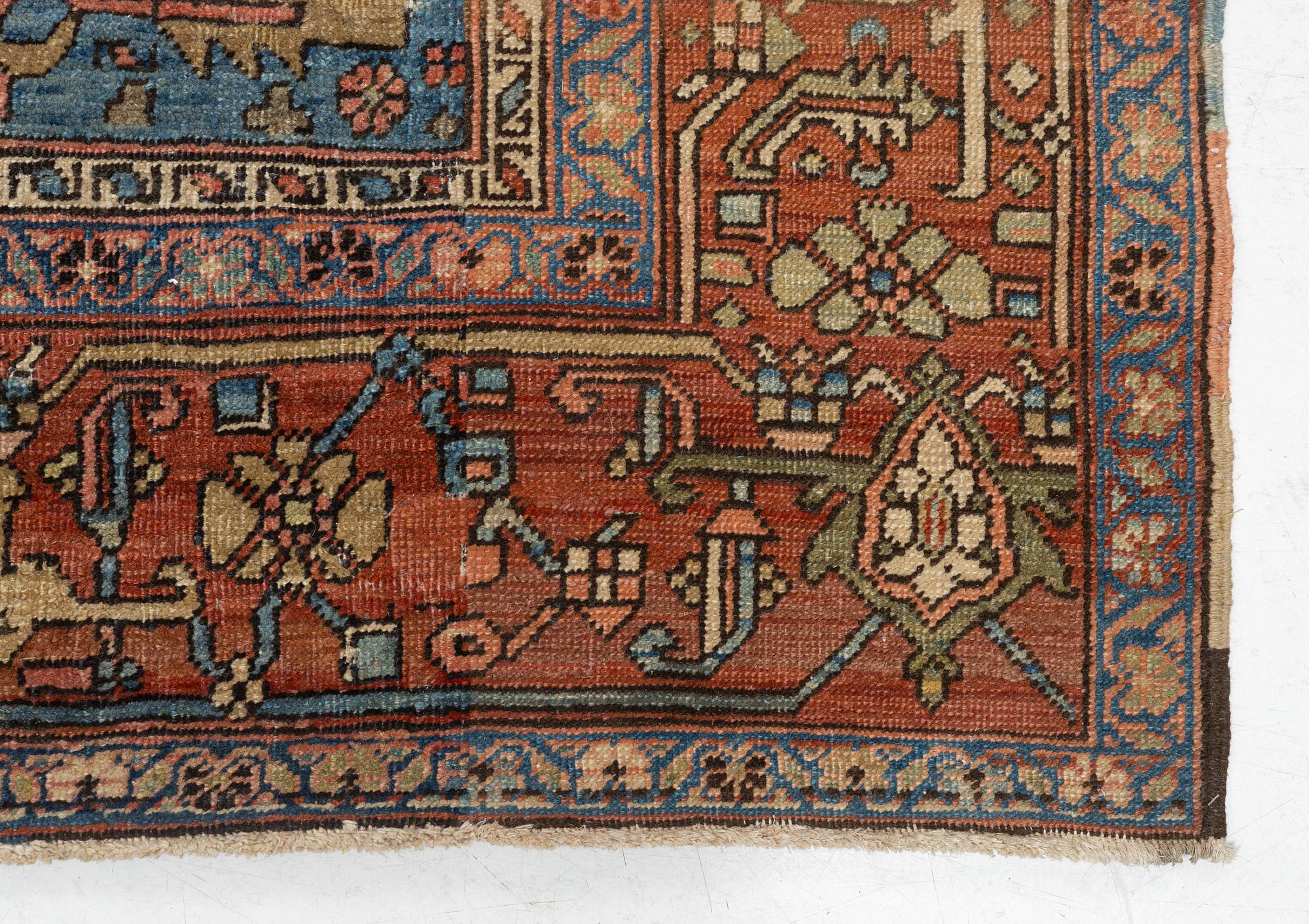 Carpet, Heris, approx. 355 x 290 cm.