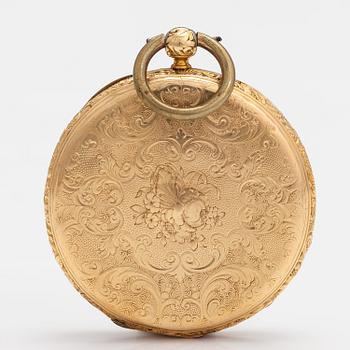 POCKET WATCHES, 2 psc, 14K gold, 32 mm and 44 mm.