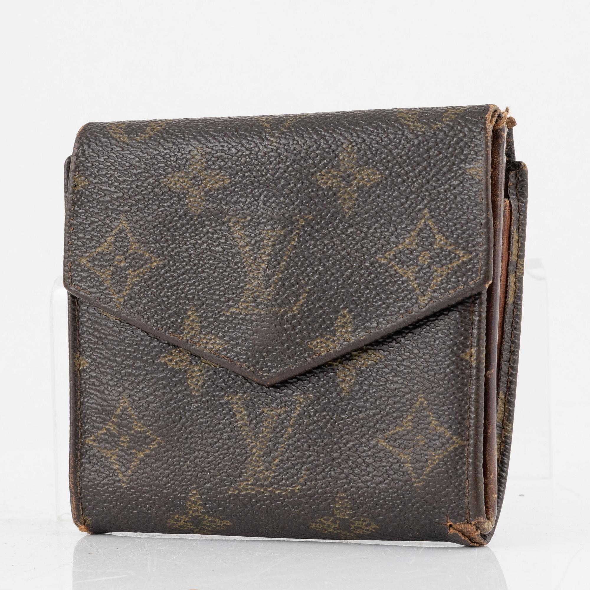 Louis Vuitton, väska, "Cartouchière", samt plånbok, 1970-tal.