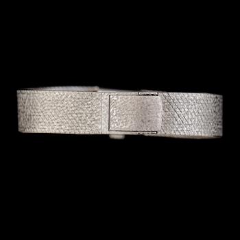 ARMBANDSUR, 18K vitguld med biljantslipade diamanter, Omega. Total vikt ca 55 g.
