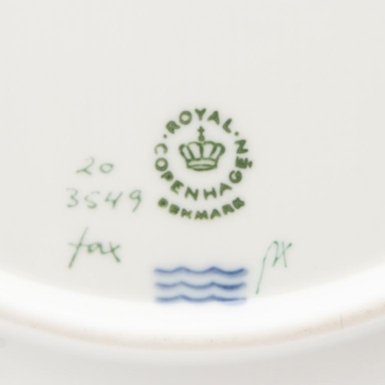 Plate, porcelain, "Flora Danica", Royal Copenhagen, Denmark, 20th century.