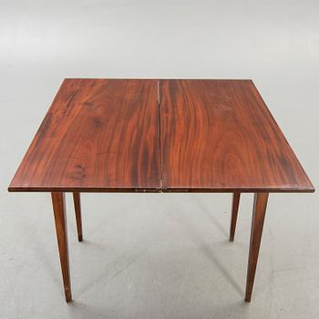 A late Gustavian mahogany game table first half of the 1800s.