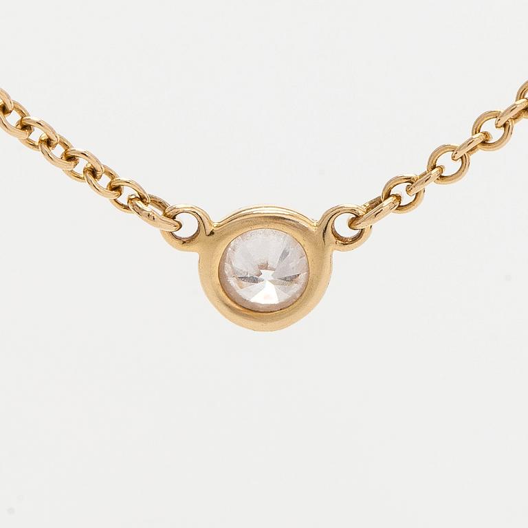 Tiffany & Co, kaulakoru, "Diamonds by the yard", briljanttihiottu timantti, 18K kultaa.