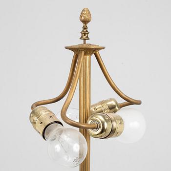 A porcelain table lamp, probably Germany, early 20th Century.
