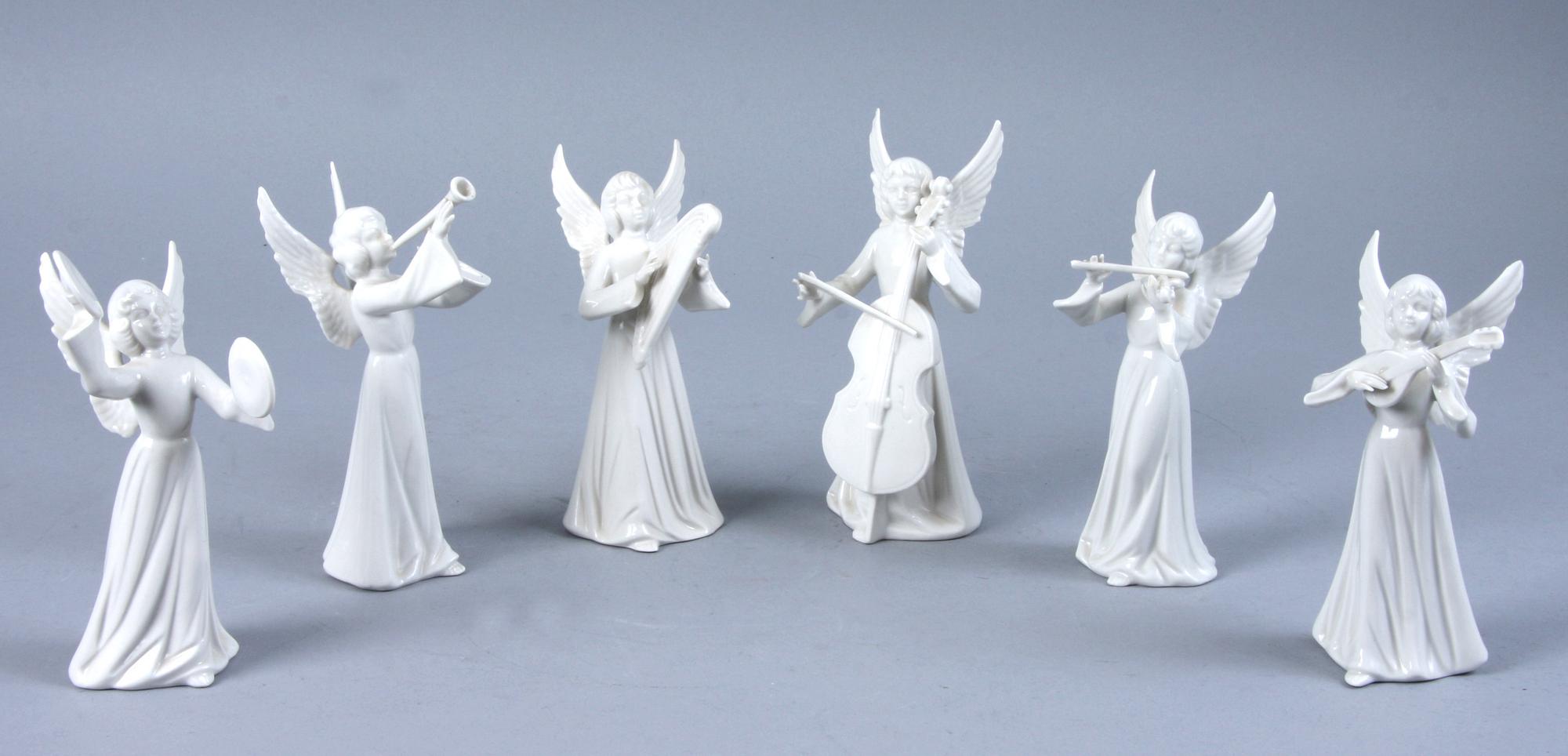 FIGURINER, 6 st, porslin, 1900-tal.