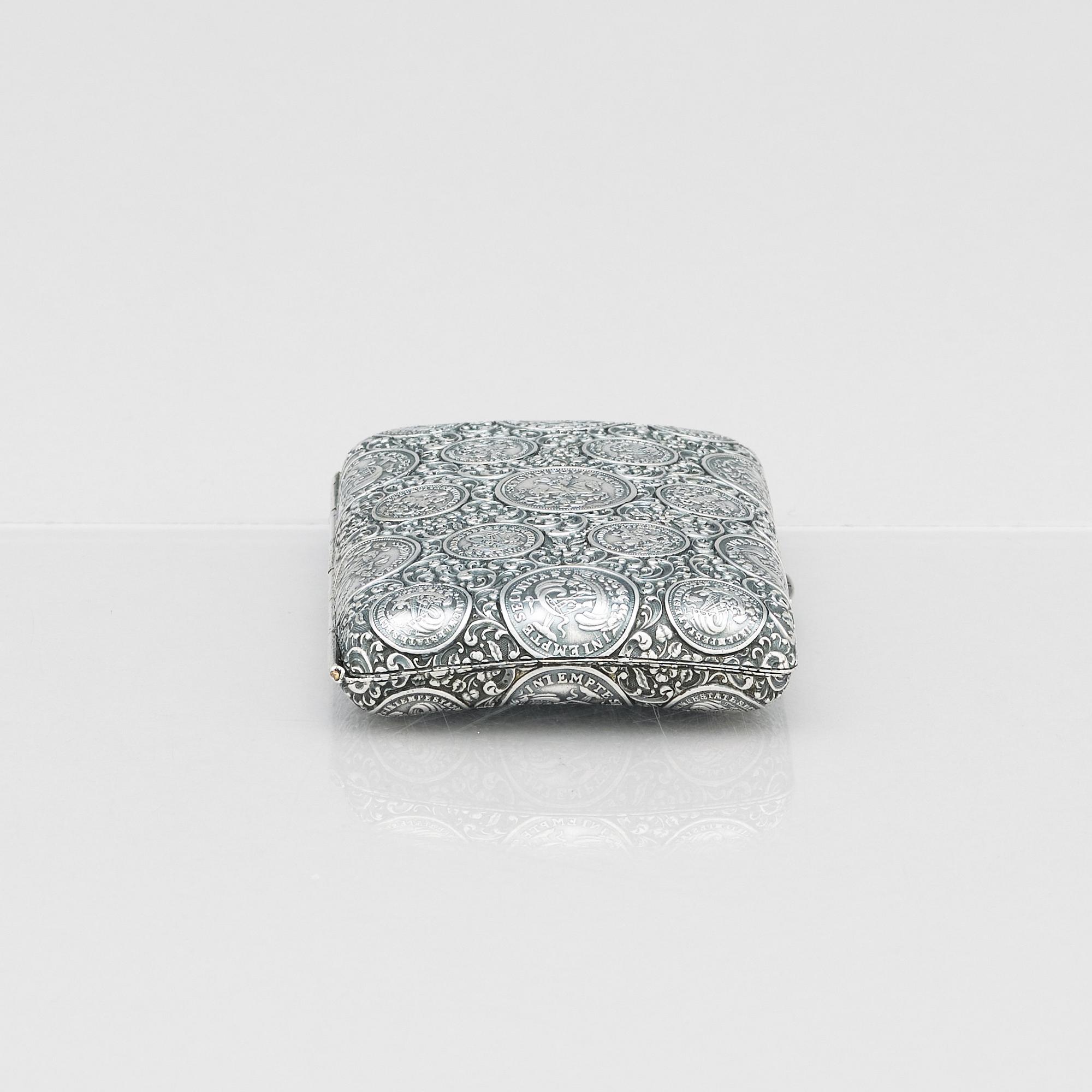Georg Adam Scheid, cigarettetui, silver, Wien, Österrike-Ungern (1882-1921).