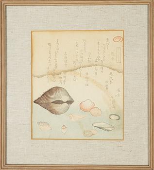 Totoya Hokkei, träsnitt, 1800-tal.