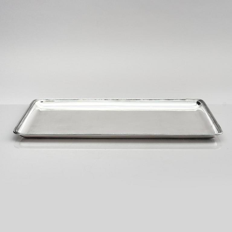 Karl Anderson, a Swedish silver tray, Stockholm 1952.