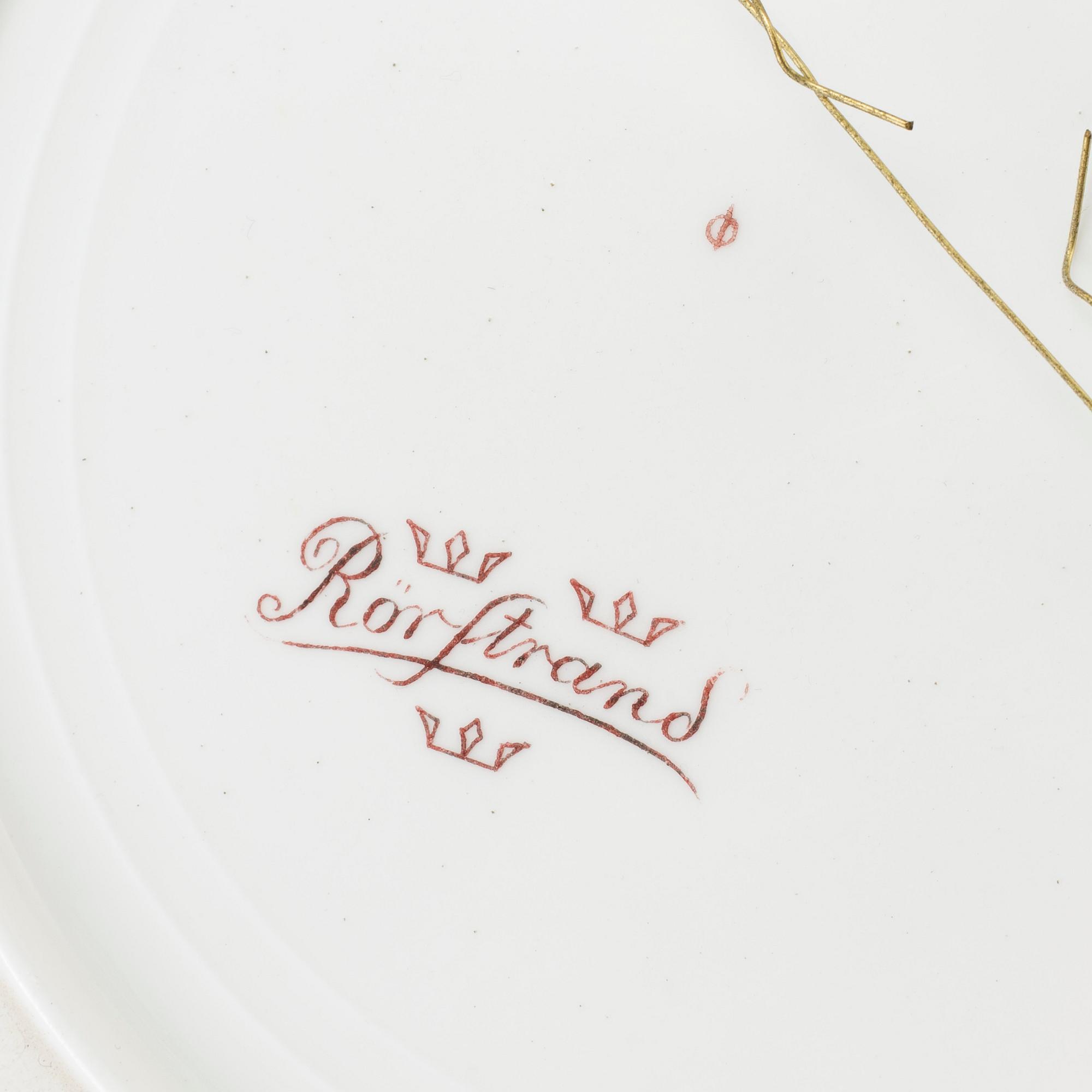a set of six porseline plates by Rörstrand, late 19th century.
