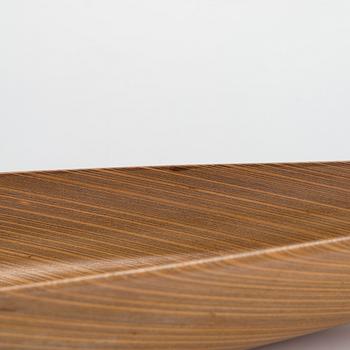 Tapio Wirkkala, a plywood dish, signed TW.