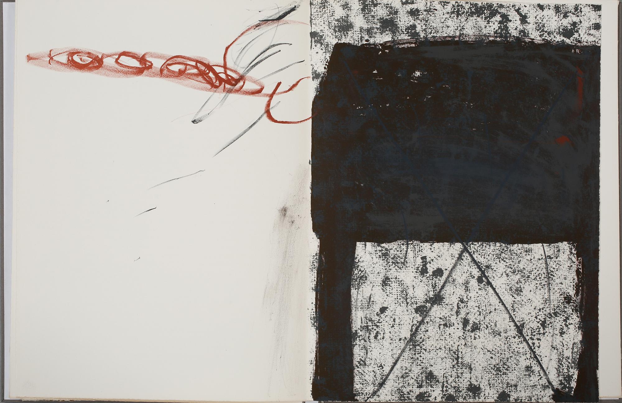 ANTONI TÀPIES, "Derriere le miroir", innehållande 9 färglitografier, signerad och numrerad 114/150.