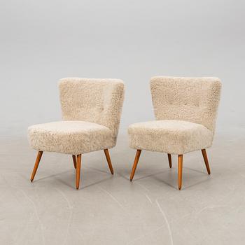 Armchairs, a pair from the 1950s.