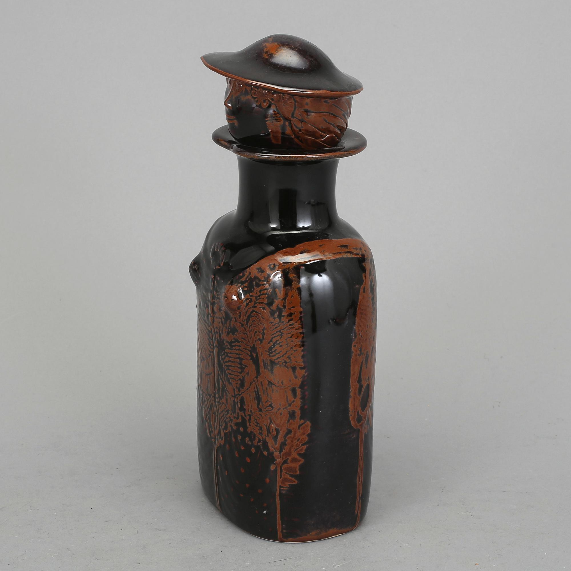 KARAFF, stengods. Stig Lindberg, Gustavsberg studio, 1970-tal.