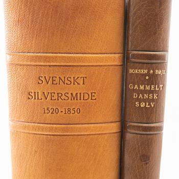Books 2 vol "Swedish Silverwork 1520-1850, Gold and Silver Marks", "Old Danish Silver".