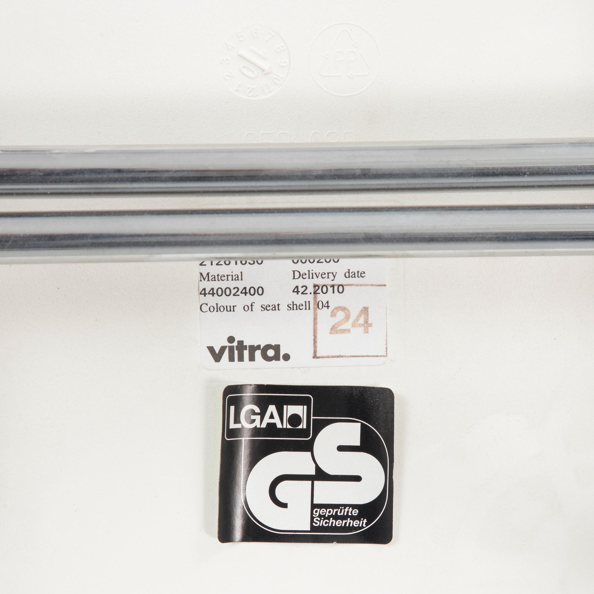 Charles & Ray Eames, stolar, 6 st, "DSX Plastic Chair", Vitra.