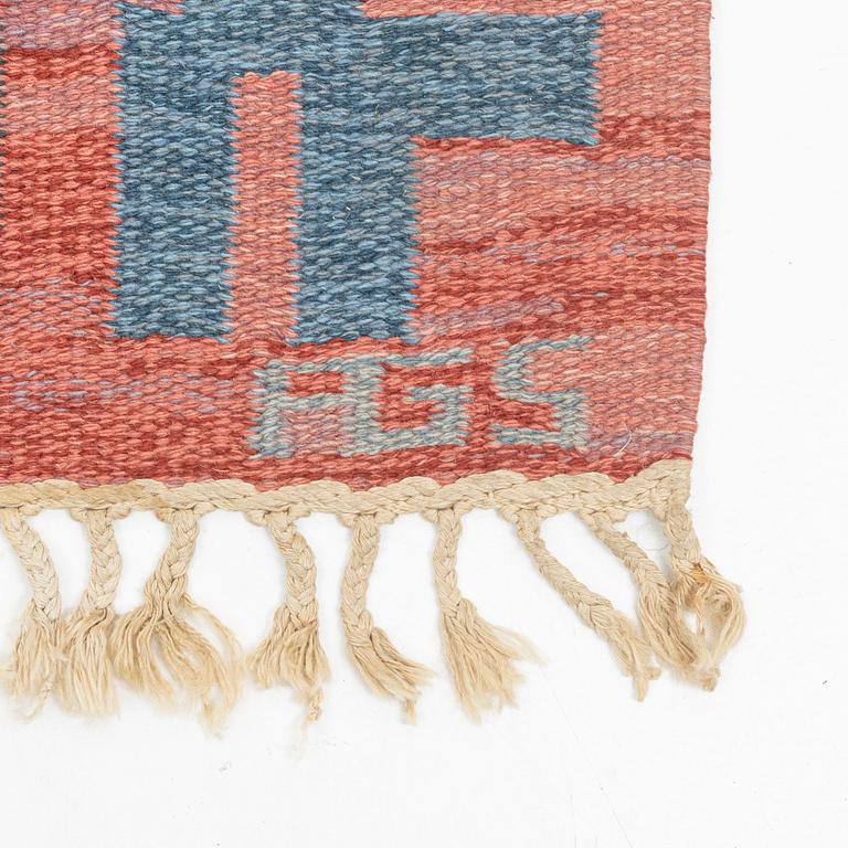 Anna-Greta Sjöqvist, matta, rölakan, ca 200 x 154 signerad AGS.