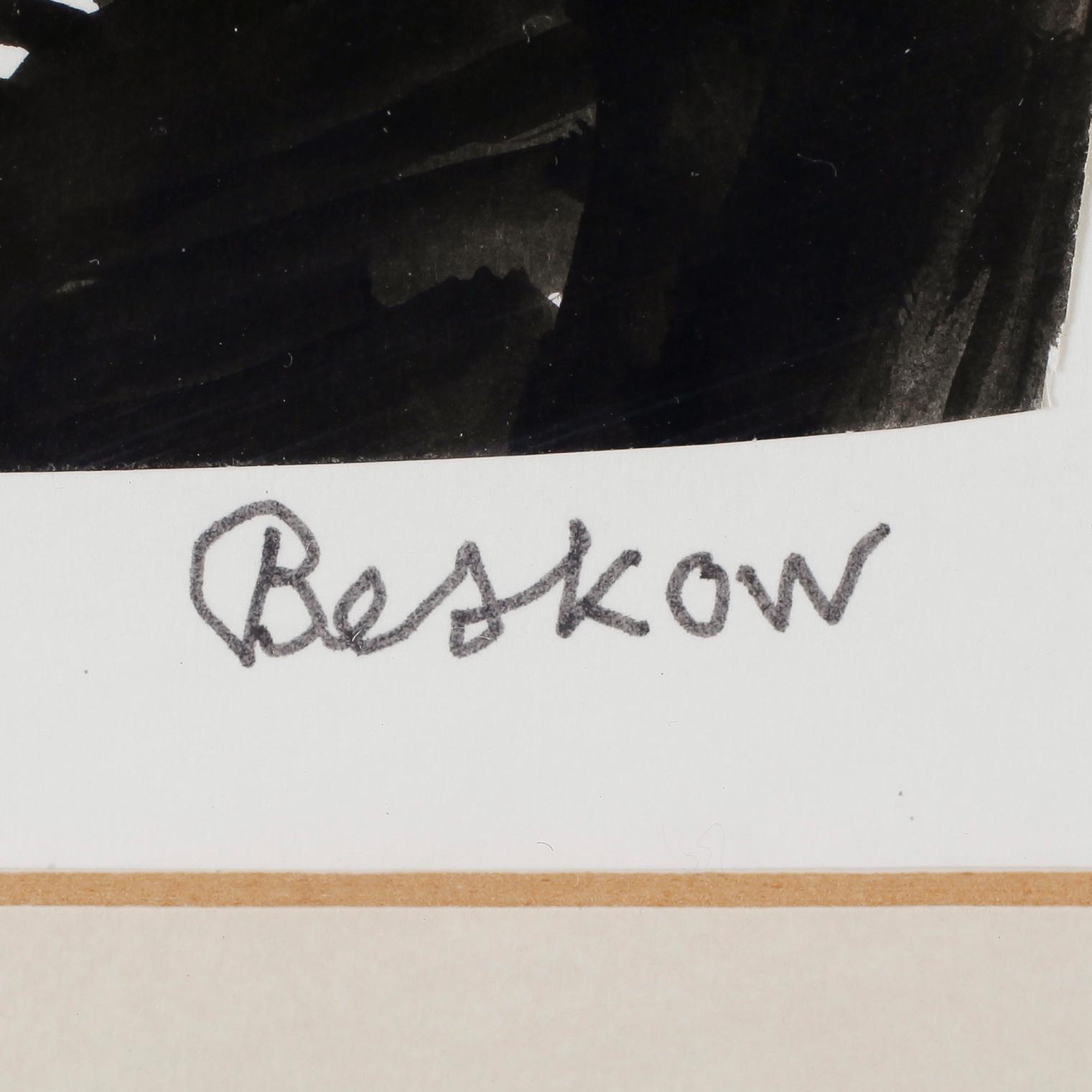BO BESKOW, 2 st, tusch, signerade.