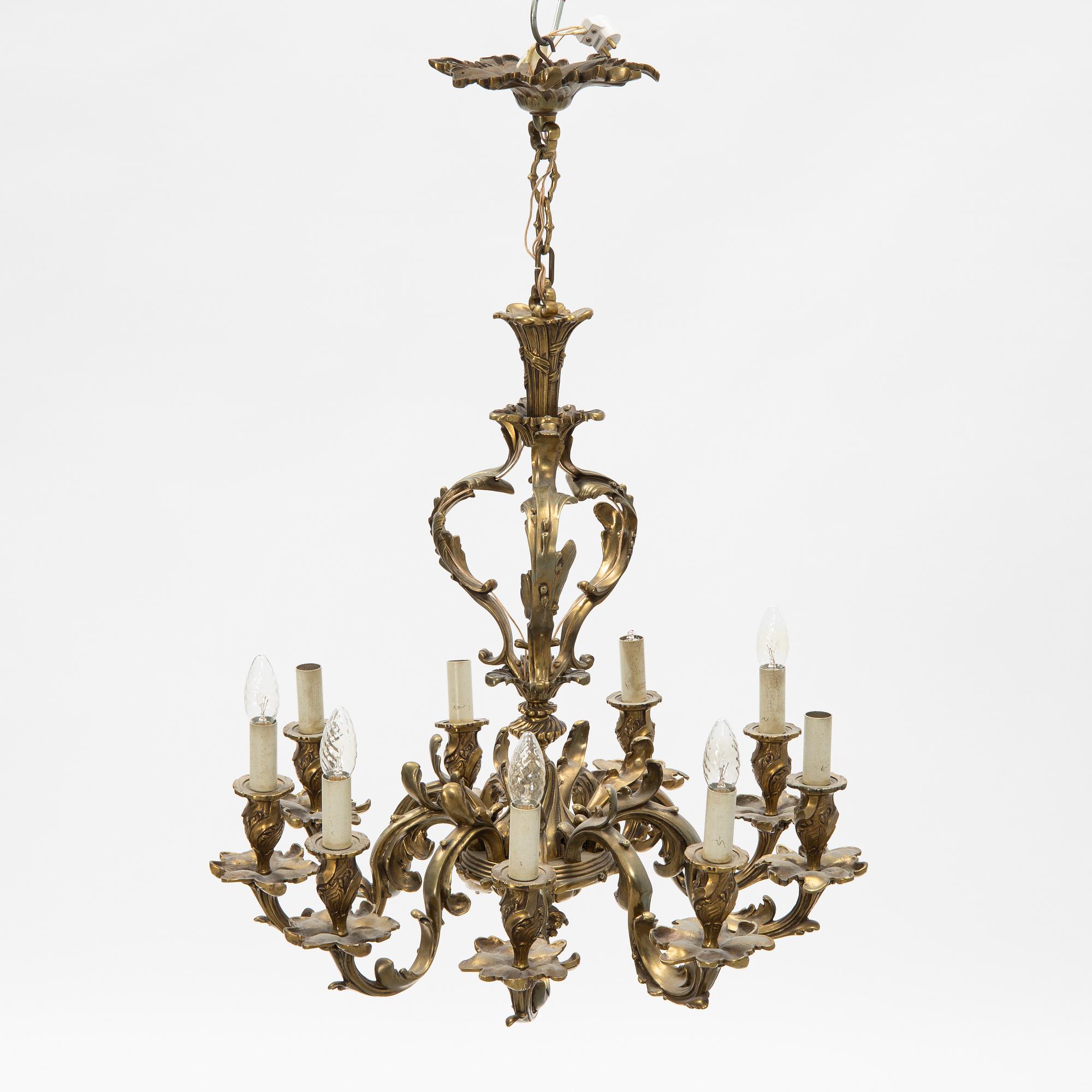 Takkrona, rokokostil, 1900-talets mitt.