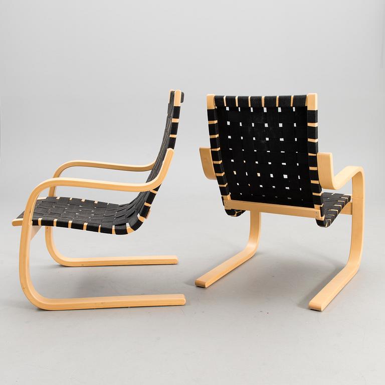 ALVAR AALTO, fåtöljer, ett par, modell 406 för Artek.