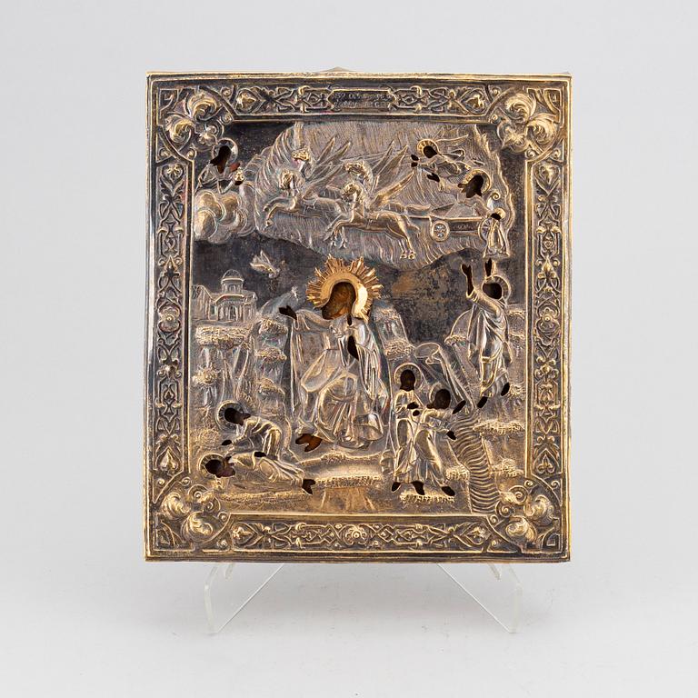 A Russian icon with ochlad, 19th Century.