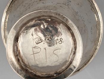 BÄGARE, silver, Thomas Beckman, Örebro, 1727- 1759, vikt 69 g.