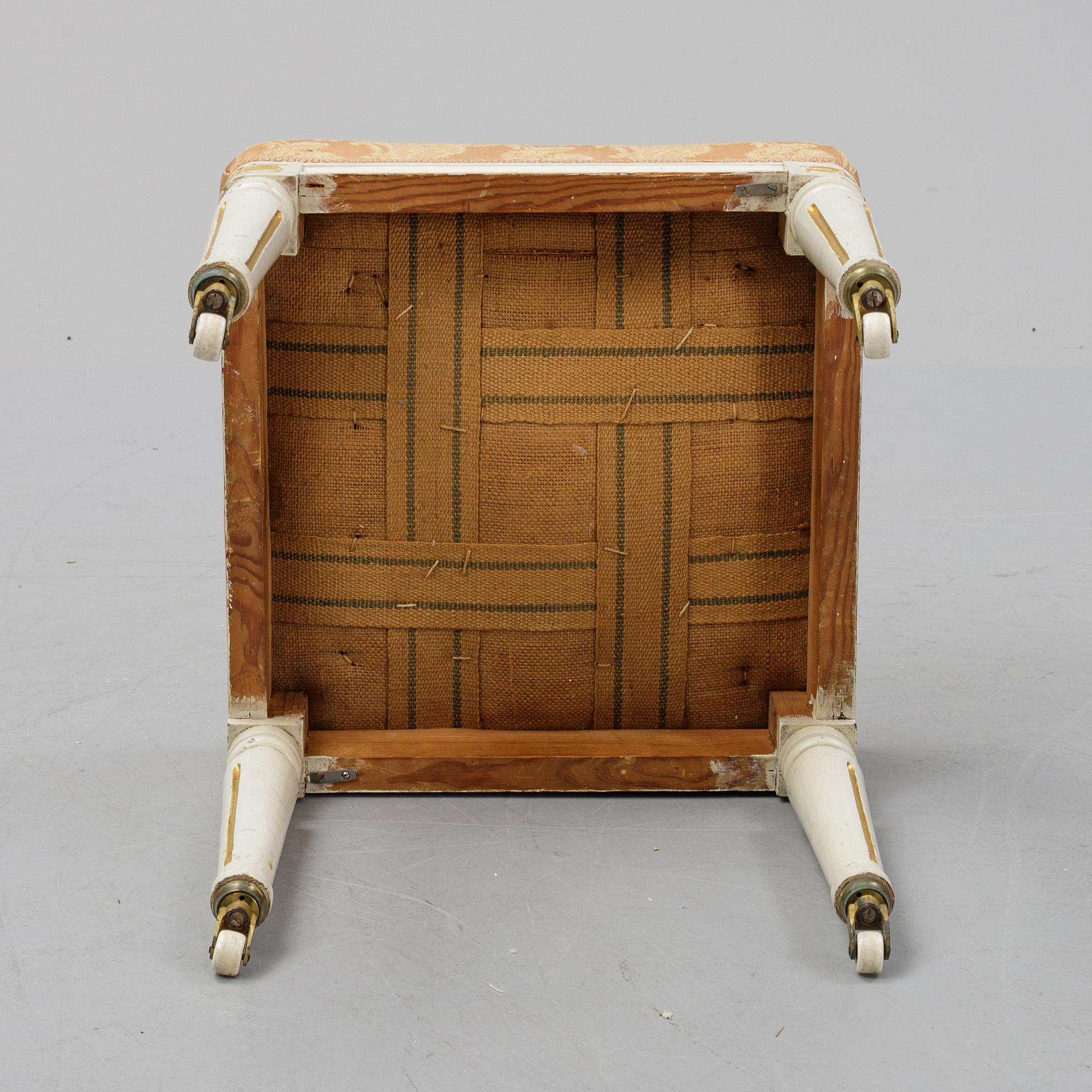 Taburetter, ett par, gustaviansk stil, 1800-talets slut.