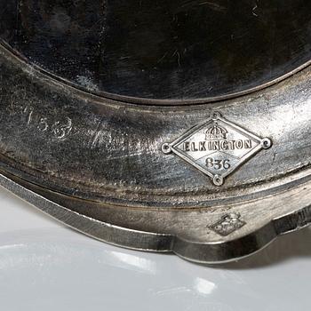 Bordsuppsats, nysilver, Elkington & Co, England, 1862.
