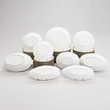 Ruoka-astiasto, 53 osaa, posliinia, "Exclusiv", Rörstrand 1900-luvun puoliväli.