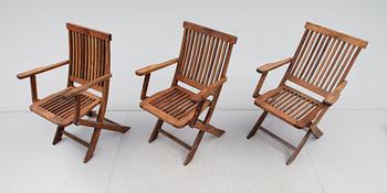 TRÄDGÅRDSSTOLAR, 3 st, 1900-talets andra hälft.