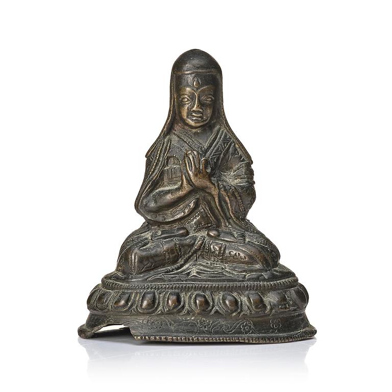 Lama, brons. Tibet, 17/1800-tal.