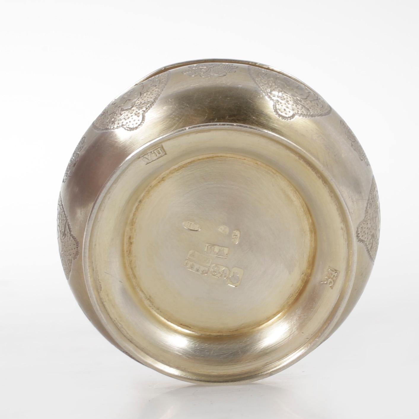 SALTKAR, silver, Moskva, 1800-talets andra hälft. Vikt ca 46 gram.