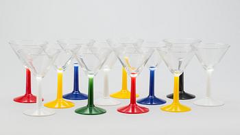 COCTAILGLAS, 12 st, div. färger.