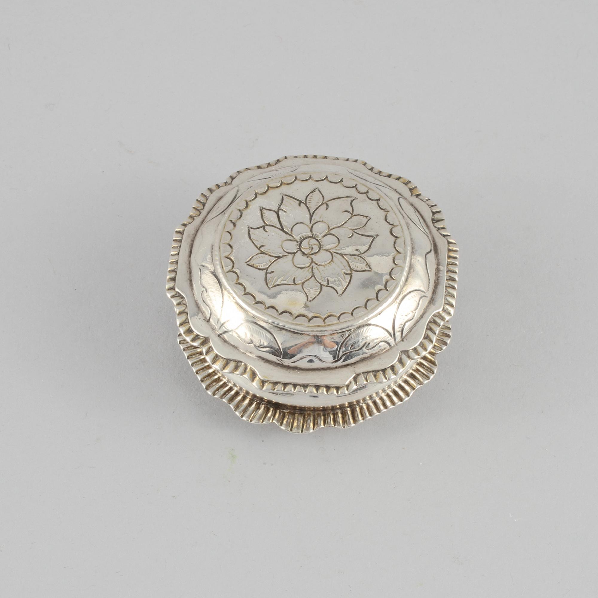 KYRKDOSA, troligen Petter Gökblad (1842-1863), Göteborg, vikt 50 gram.