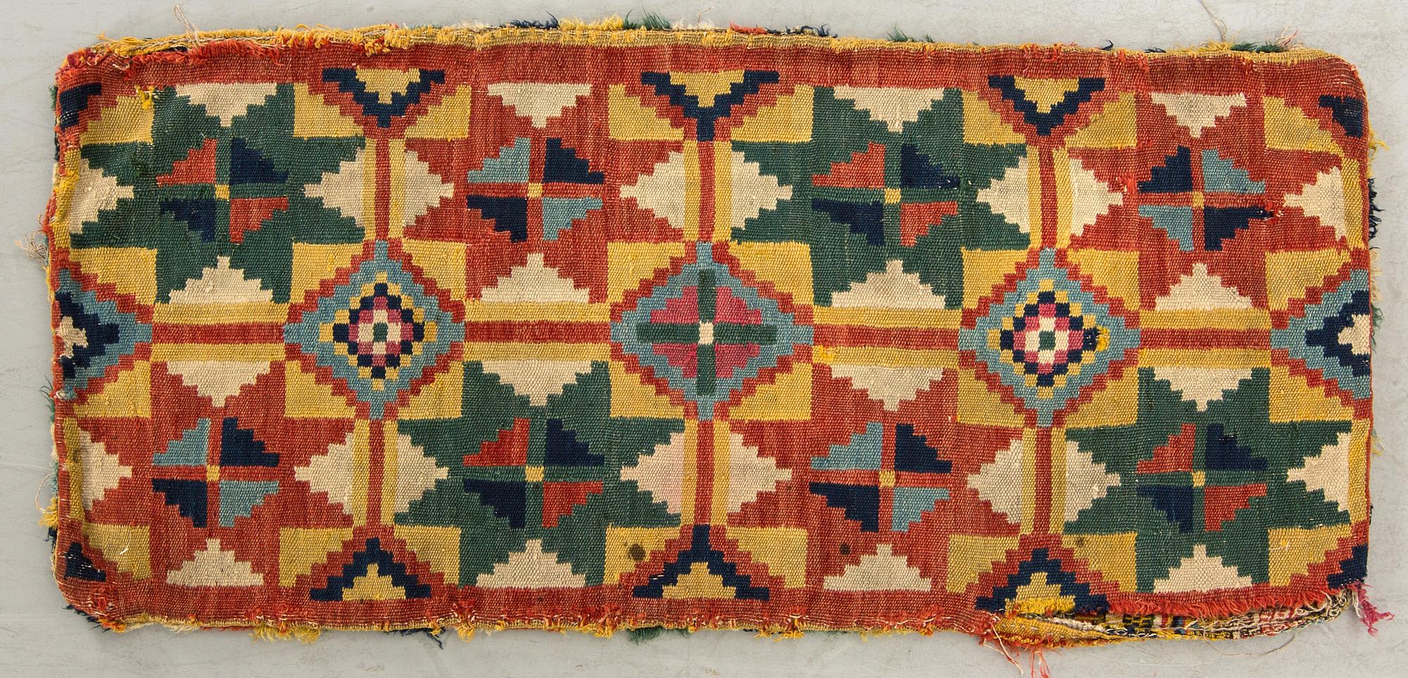 A Swedish flatweave agedyna mid 19th century ca 106 x 50 cm.