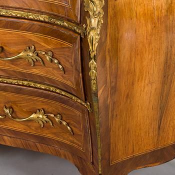 A Swedish Rococo commode by Christopher Tietze (master in Stockholm 1764-1791), signed CT.