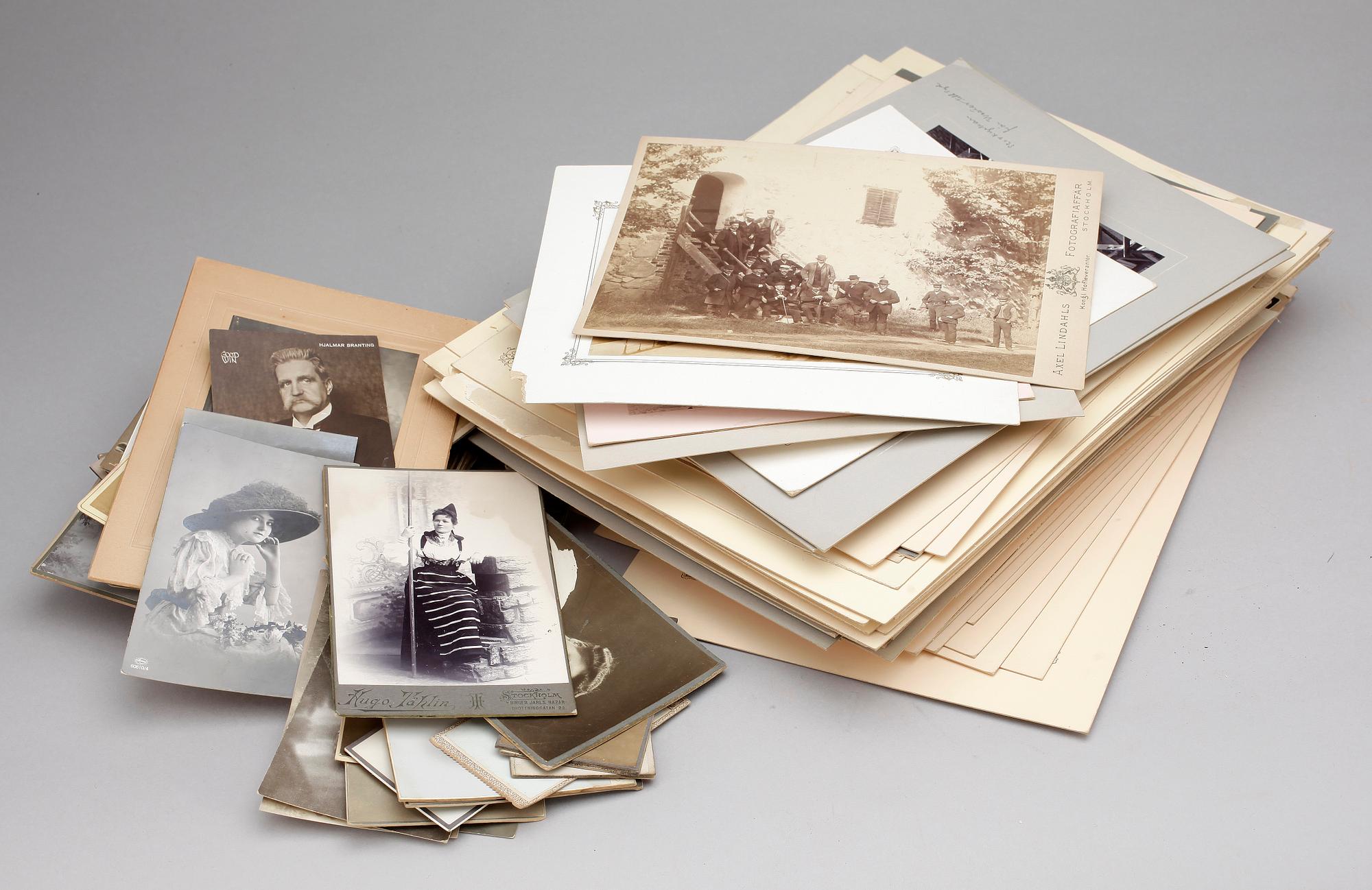 FOTOGRAFIER, ca 65 st, Sverige, Europa, 1880-tal till tidigt 1900-tal.