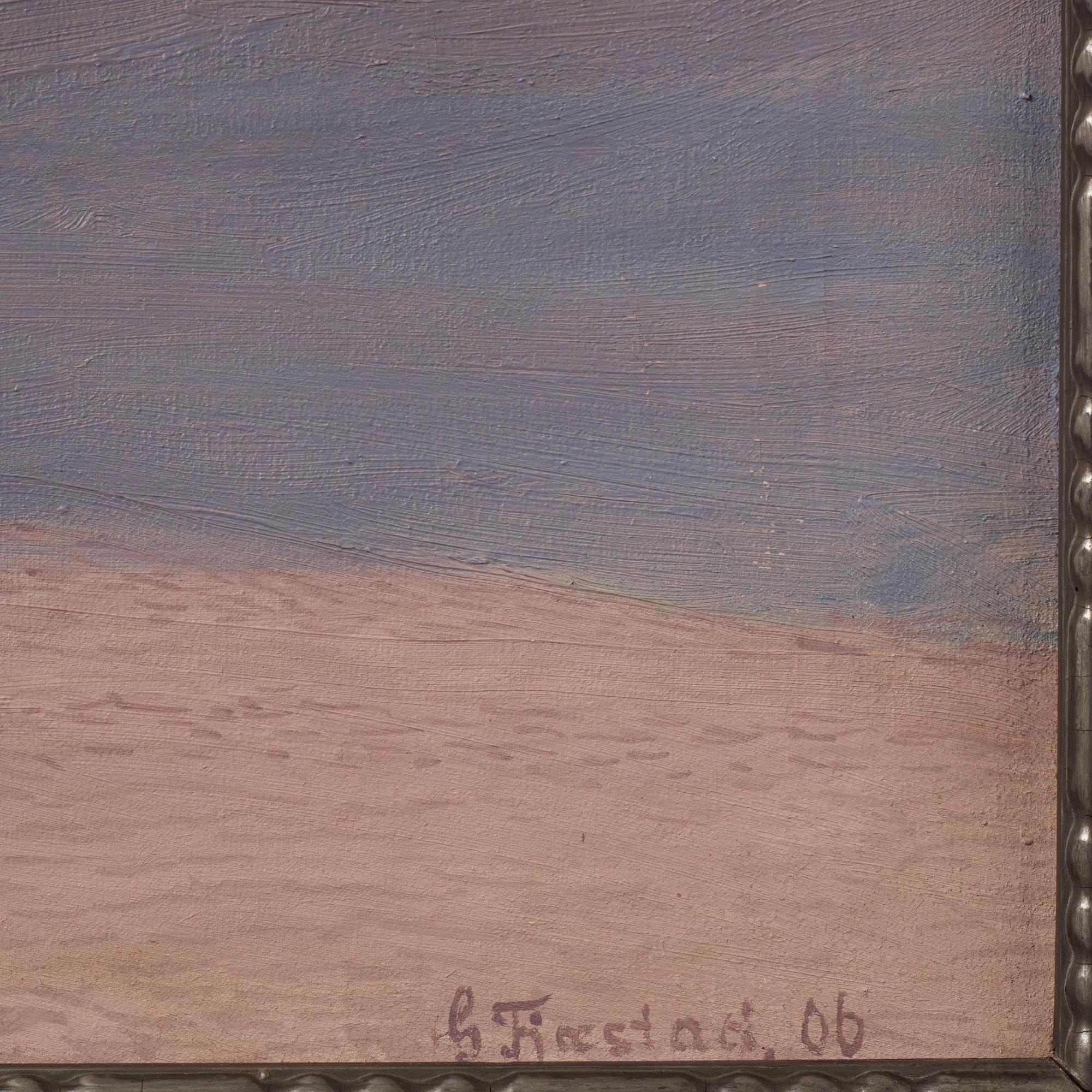 Gustaf Fjaestad, Tracks in the deep snow.