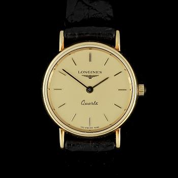 DAMARMBANDSUR, guld 18K, Longines, Quartz, Schweiz 1900-talets andra hälft.