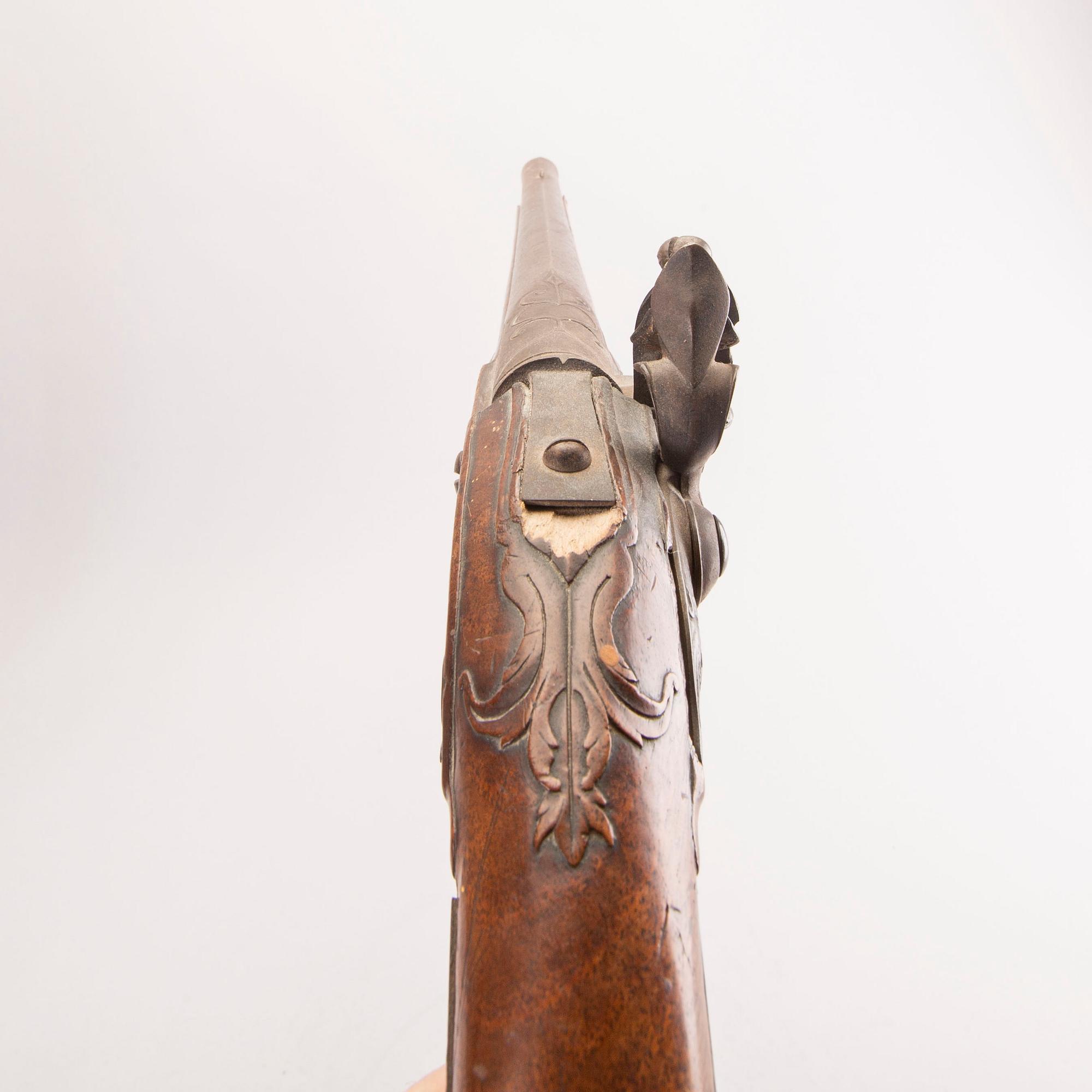 A Pierre Formentin flintlock pistol, 18th Century latter part.