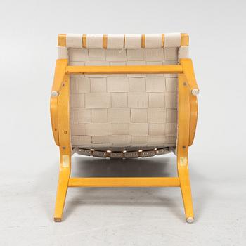 Bruno Mathsson, an 'Eva' armchair, Firma Karl MAthsson, Värnamo, mid 20th century.