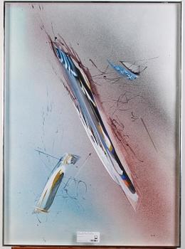 HÖGLUND, SVEN INGE. Blandteknik, sign o dat -87.