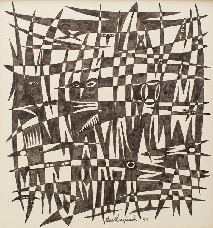 LARS ENGLUND, Tuschteckning, signerad och daterad -50.