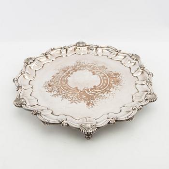 Trays 3 pcs, including England, silver-plated, first half of the 20th century.