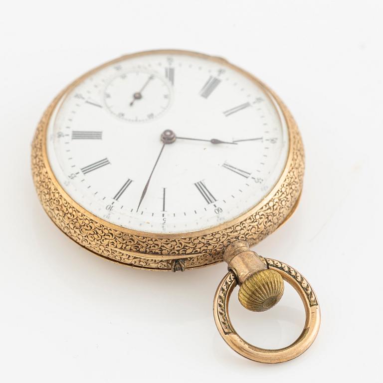 Pocket watch, 14K gold, 37,5 mm.