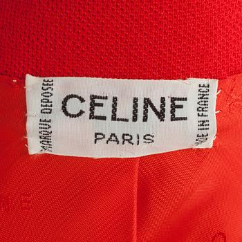 CÉLINE,  a red wool blend coat.