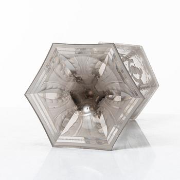 Simon Gate, a glass cup, 'Sex Gracer', Orrefors, Sweden, 1922.