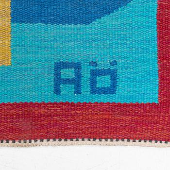 Agda Österberg, a carpet, flat weave and tapestry weave, ca 341 x 222 cm, signerad AÖ.