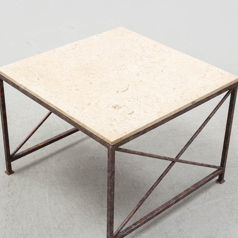 A stone top coffee table, late 20th Century.