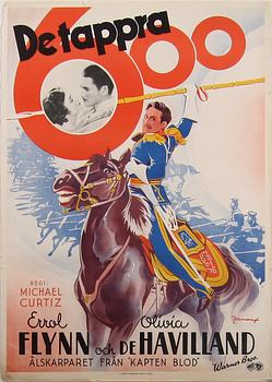 AFFISCH, tryck, "De tappra 600", sign Eric Rohman i trycket, Stockholm 1936.